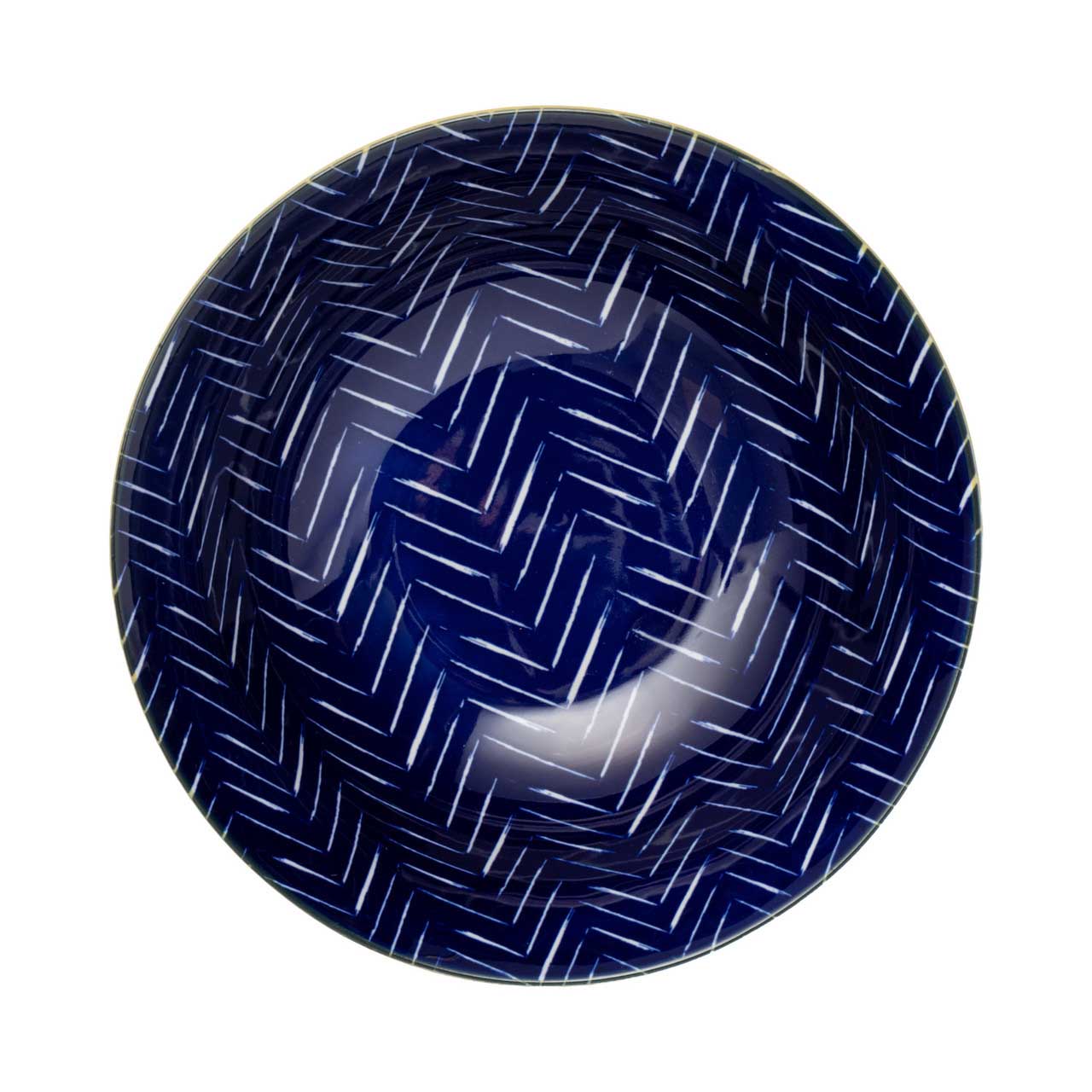 Mikasa Ramen Bowel 21X7cm Indigo Chevron